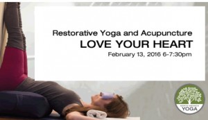 Restorative yoga with acupuncture